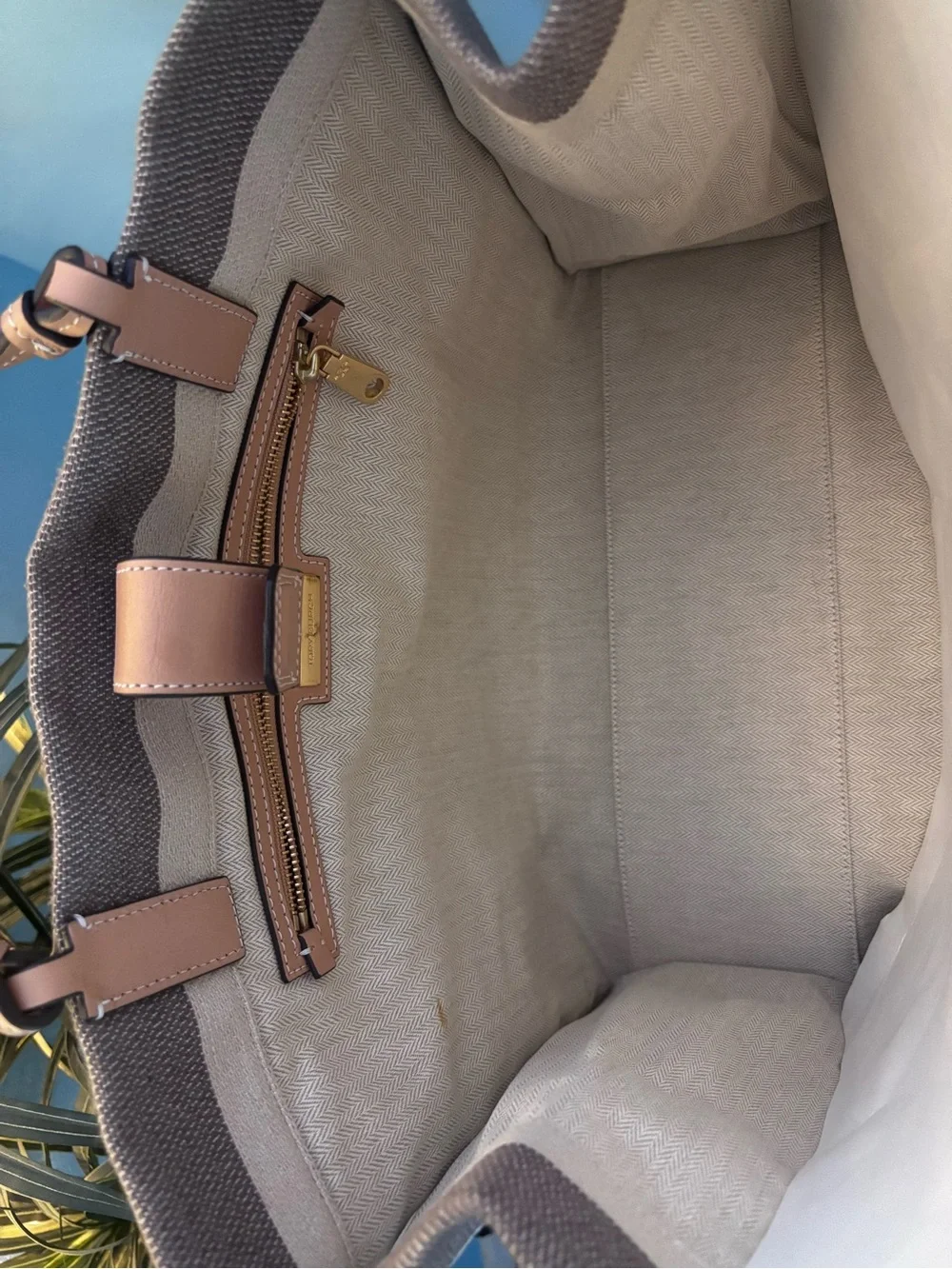Tory Burch Ella Jacquard Stripe Large Tote Bag